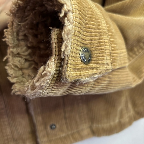 Vintage Y2K Women’s l.e.i. Brown Corduroy Jacket Faux Fur Collar and Trim size L - Picture 11 of 14